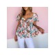 Summer Fashion Puff Short Sleeve Ruffled Tops