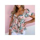 Summer Fashion Puff Short Sleeve Ruffled Tops