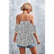 Puff Sleeve Printed Loose Beach Blouse For Women