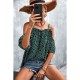 Puff Sleeve Printed Loose Beach Blouse For Women