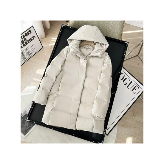 Solid Color Hooded Loose Down Coats