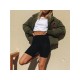 Casual Loose Letter Short Cotton Down Coats