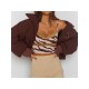 Casual Loose Letter Short Cotton Down Coats