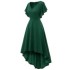 Elegant Knit Polyester Solid Color Women Midi Dress With V-Neck And Pleated Design For All Seasons –  Style Adult Fitted Dress – Mallcopilot fashion women's clothings and shoes outlet factory store