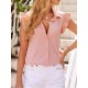 Versatile Pure Color Ruffled Sleeve Blouses