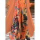 Dress Set Two Piece Dress Church Dress Midi Dress Orange 3/4 Length Sleeve Floral Print Summer Spring Crew Neck Fashion 2023 S M L XL XXL 3XL