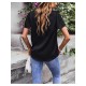 Solid Color Square Neck Ruffled Sleeve Ladies Top