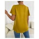 Solid Color Square Neck Ruffled Sleeve Ladies Top