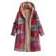 Cozy Plus Size Hooded Coat with Floral Design – Womens Soft Fleece Outerwear for Fall & Winter