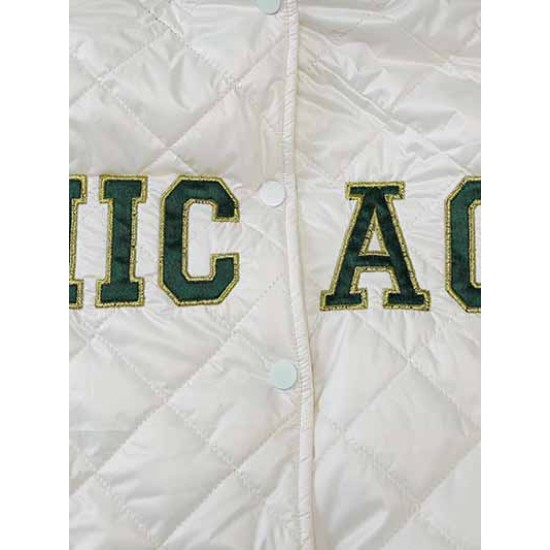 Winter Letter Embroidered Baseball Jacket For Women