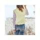 Patchwork Long Sleeve V Neck Blouse For Women