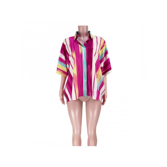 Fashion Striped Printing Women’s Blouse