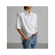 Summer Cotton Pure Color Loose Versatile Casual Shirt