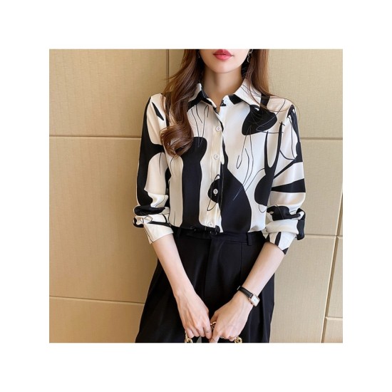 2022 New Printing Long Sleeve Women’s Shirt