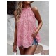 Bohemian Style Chiffon Sleeveless Ladies Tops