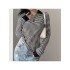 Casual Striped Long Sleeve Zipper Women’s Undershirt