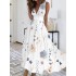 Long Dress Maxi Dress Casual Dress Swing Dress A Line Dress Floral Fashion Streetwear Outdoor Daily Date Print Sleeveless V Neck Dress Regular Fit White Yellow Blue Summer Spring S M L XL XXL