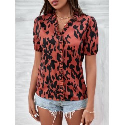 Sexy Fashion Leopard Print Women’s Blouse