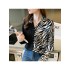 2022 Leopard Patchwork Long Sleeve Blouse