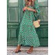 Casual Dress Swing Dress Long Dress Maxi Dress Wine Blue Dark Green 3/4 Length Sleeve Floral Print Summer Spring Fall V Neck Fashion Vacation Fall Dress Summer Dress Regular Fit 2023 S M L XL