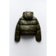 Solid Color Hooded Fitted Down Coats