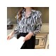 Fashion Temperament Zebra Printing Women’s Shirt Top