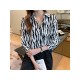 Fashion Temperament Zebra Printing Women’s Shirt Top