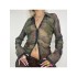 Camouflage See Through Gauze Top