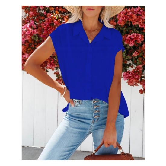 Chic Casual Pure Color Women’s Shirt