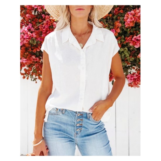 Chic Casual Pure Color Women’s Shirt