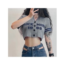 Summer Fashion Letter Printing Cropped Women Top