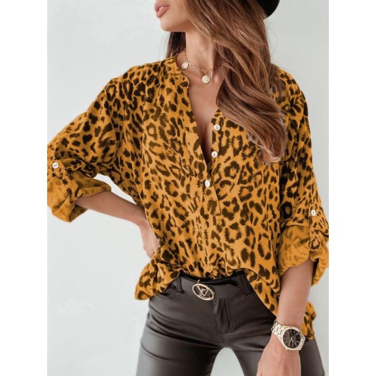 Fashion Casual Simple Long Sleeve Shirts Blouses