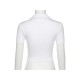 Fashion Pure Color Pockets Short Sleeve Crop Blouses