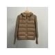 Solid Pachwork Bubble Down Coat