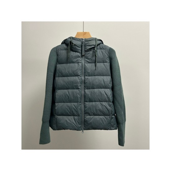 Solid Pachwork Bubble Down Coat