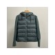 Solid Pachwork Bubble Down Coat