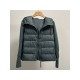 Solid Pachwork Bubble Down Coat