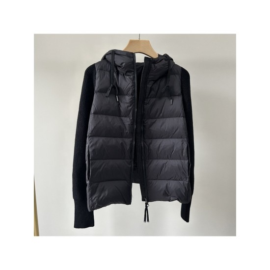 Solid Pachwork Bubble Down Coat