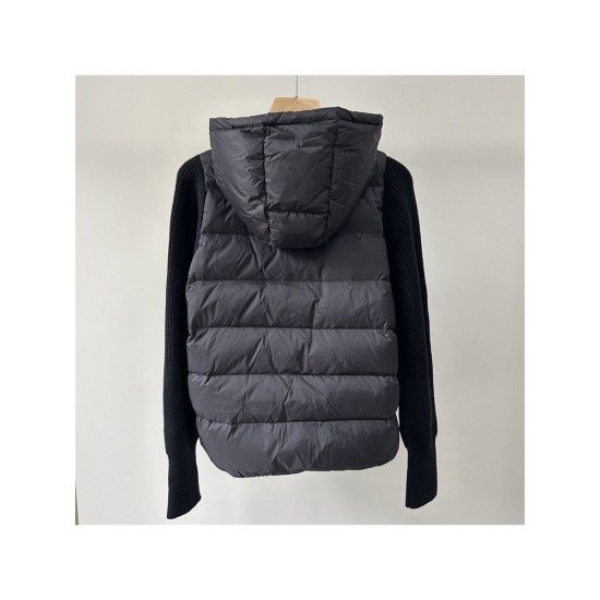 Solid Pachwork Bubble Down Coat