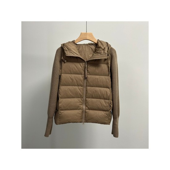 Solid Pachwork Bubble Down Coat