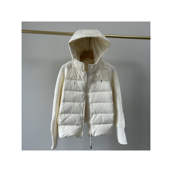 Solid Pachwork Bubble Down Coat