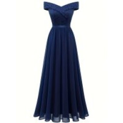 JHQC086-1 Women Line Neck Lace Long Bridesmaid Dress – Mallcopilot fashion women's clothings and shoes outlet factory store