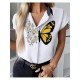 Summer New Bow Printed Short Sleeve Casual Blouse