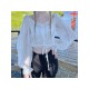 2022 Sweet Lace Long Sleeve Top For Girls