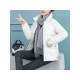 Plus Size Heart Shape Solid Winter Short Coat