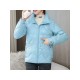 Plus Size Heart Shape Solid Winter Short Coat