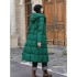 Solid Color Hooded Long Down Coat