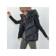 Hooded Pure Color Cotton Sleeveless Down Coats