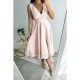 Wedding Guest Dress Party Dress Cocktail Dress Midi Dress Light Pink Black Red Sleeveless Pure Color Ruched Summer Spring V Neck Fashion Birthday Wedding Guest Vacation 2023 S M L XL