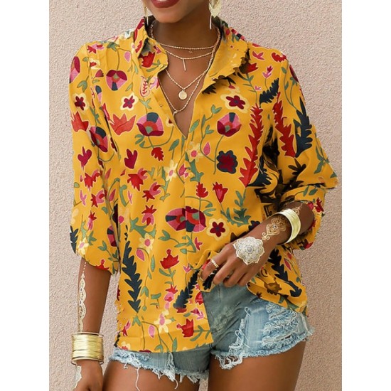 Women Printing Long Sleeve Shirts